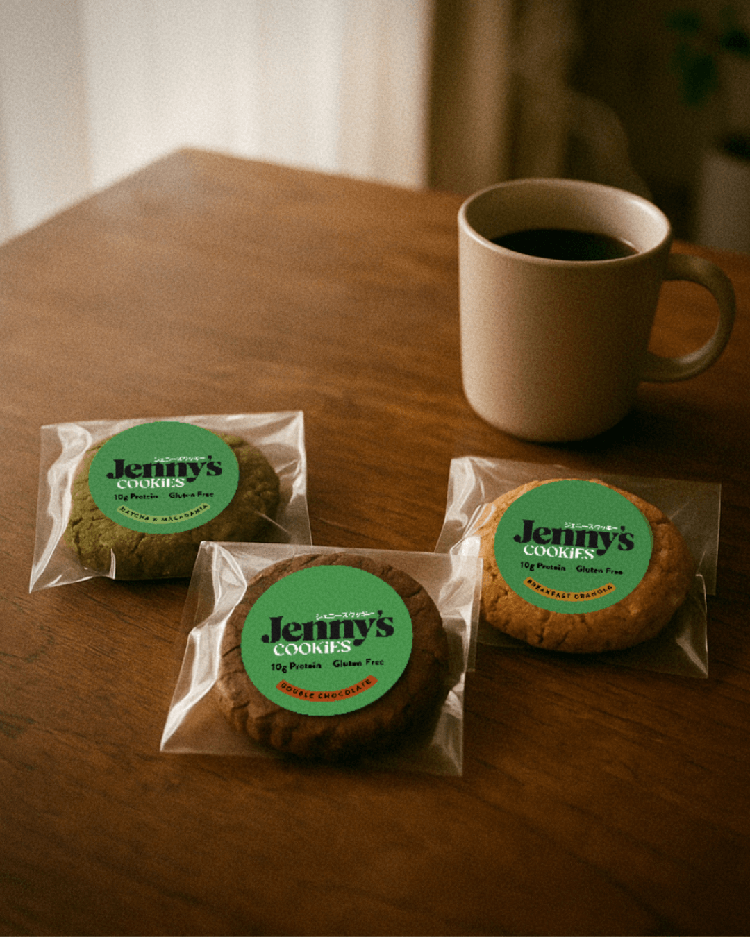 日本のフィットネス愛好家に広がる美味しい秘密：グルテンフリー・カゼインプロテインクッキー「Jenny's Cookies」(ジェニーズクッキー） | Jenny's Cookies グルテンフリー プロテインクッキー