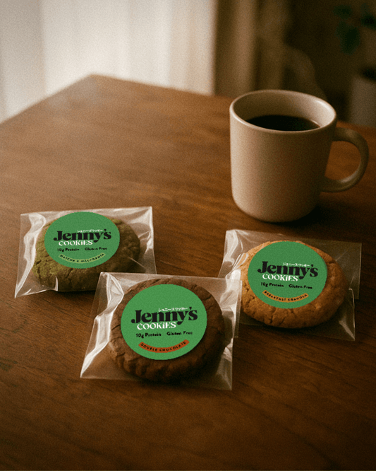 日本のフィットネス愛好家に広がる美味しい秘密：グルテンフリー・カゼインプロテインクッキー「Jenny's Cookies」(ジェニーズクッキー） | Jenny's Cookies グルテンフリー プロテインクッキー
